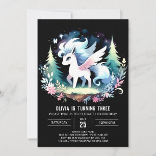Adorable Forest Horse Birthday Invitation