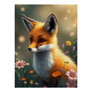 Adorable Fox  Art  Poster