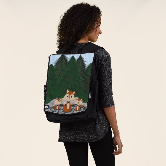 Adorable Fox Family Backpack (Worn)