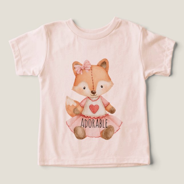 Adorable Fox Heart Animal (Design Front)