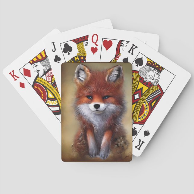 Adorable Fox  Playing Cards (Back)
