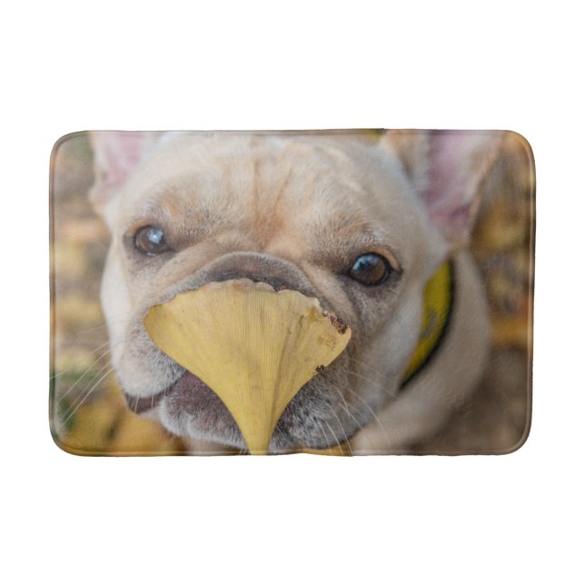 Adorable French Bulldog Bath Mat (Front)