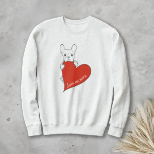 Adorable French Bulldog Heart Sweatshirt
