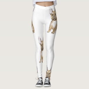 Adorable french bulldog puppy leggings