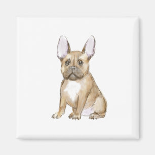 Adorable french bulldog puppy magnet