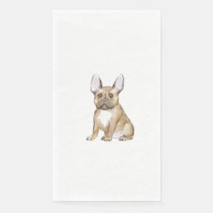 Adorable french bulldog puppy napkin