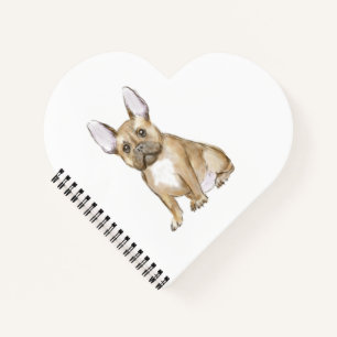 Adorable french bulldog puppy notebook