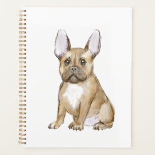 Adorable french bulldog puppy planner