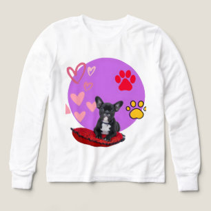 Adorable frienchie puppy with hearts 