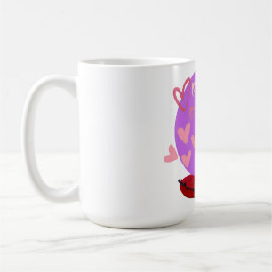 Adorable frienchie puppy with hearts  coffee mug