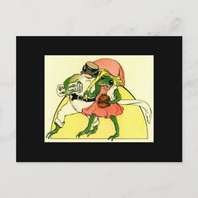 Adorable Frog Couple Postcard (Front)