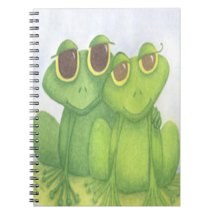 Adorable Frog Lovers Illustration Notebook