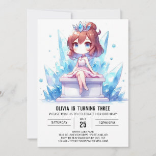 Adorable Fun Princess Birthday Invitation