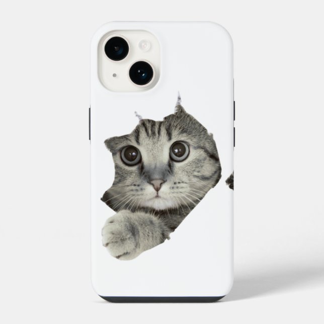 Adorable Funny Cat iPhone Case (Back)
