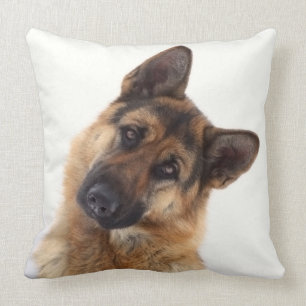 Adorable funny german shepherd portrait cushion