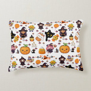 Adorable Funny Kawaii Halloween Pattern  Decorative Cushion