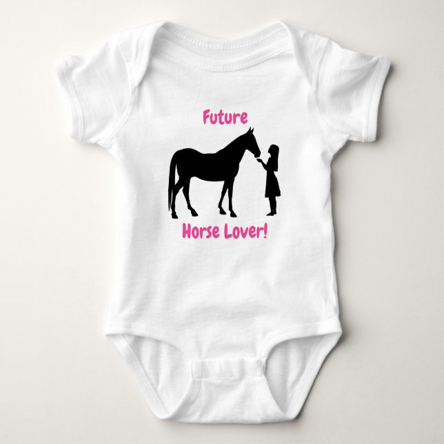 Adorable Future Horse Lover Baby Bodysuit (Front)