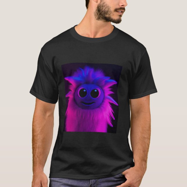 Adorable Fuzzy Creature, Cute Monster Cute Creatur T-Shirt (Front)