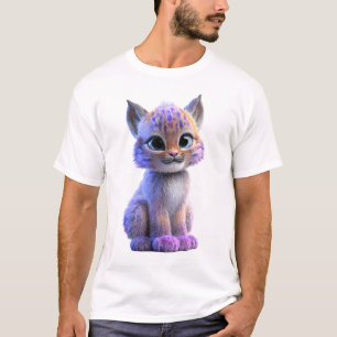 Adorable Galaxy Spotted Neon Kitten Men T-Shirt