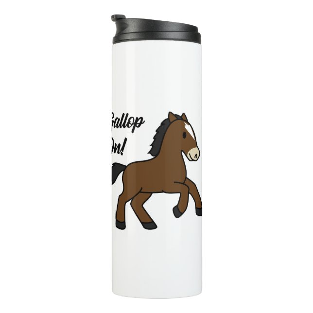 Adorable Gallop On! Happy Foal Kawaii Horse Design Thermal Tumbler (Rotated Right)