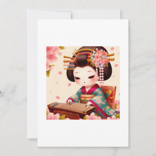 adorable geisha invitation
