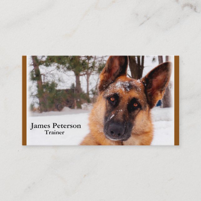 Adorable German Shepherd Business Cards (Front)