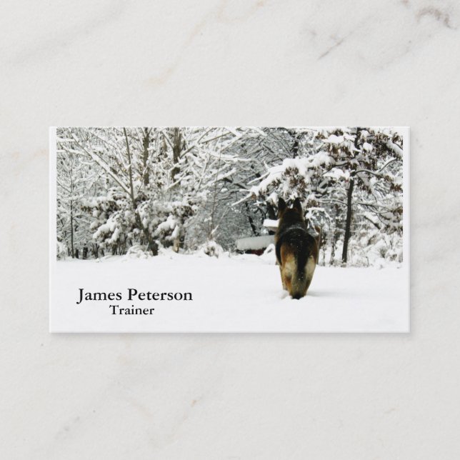 Adorable German Shepherd Business Cards (Front)