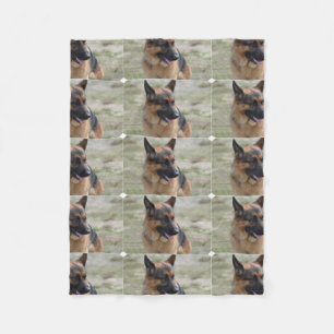 Adorable German Shepherd Fleece Blanket