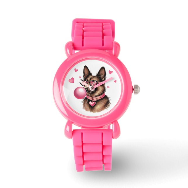 Adorable German Shepherd Kids' Watch (Front)