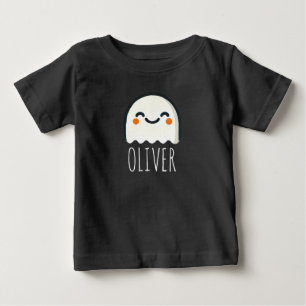 Adorable ghost-themed personalised   baby T-Shirt