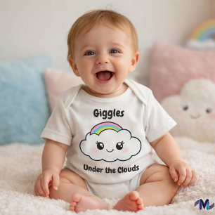 Adorable 'Giggles Under the Clouds' Bodysuit 
