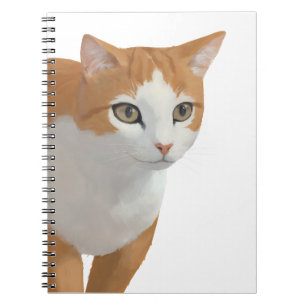 Adorable Ginger Cat Art Notebook