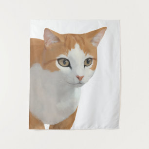Adorable Ginger Cat Art Tapestry