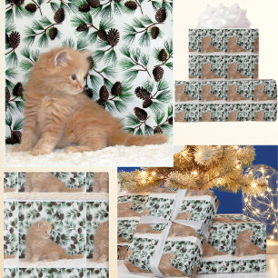 Adorable Ginger Kitten - Cat Christmas  Wrapping Paper