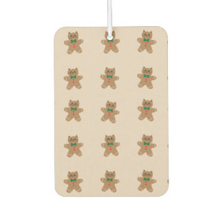 Adorable Gingerbread Cat Cookies Car Air Freshener