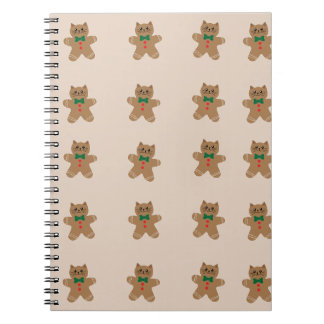 Adorable Gingerbread Cat Cookies Notebook