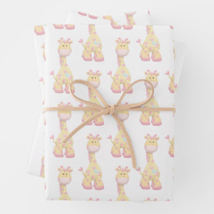 Adorable Giraffe Gift Wrap