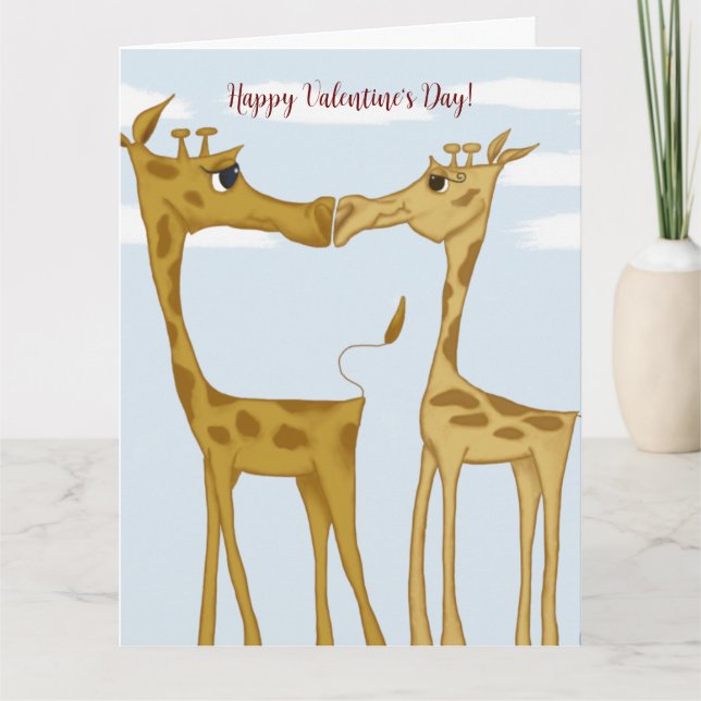 Adorable Giraffe Lovers Card (Front)