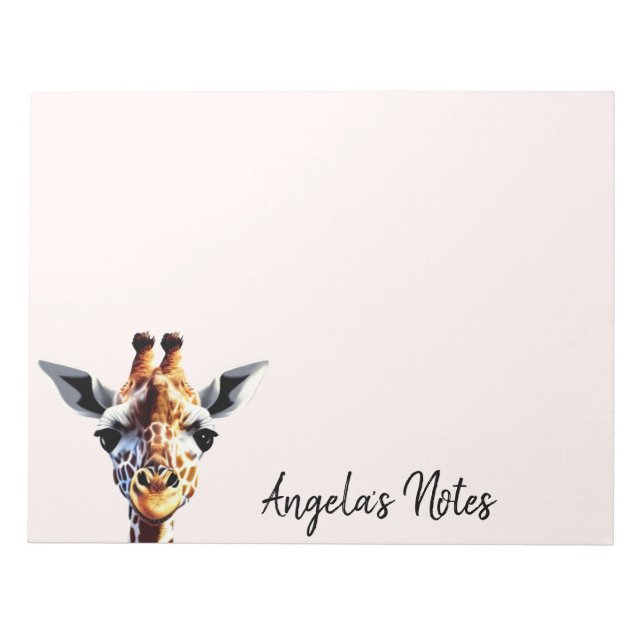 Adorable Giraffe Notepad (Front)