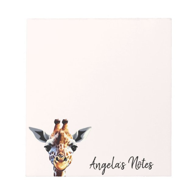 Adorable Giraffe Notepad (Front)
