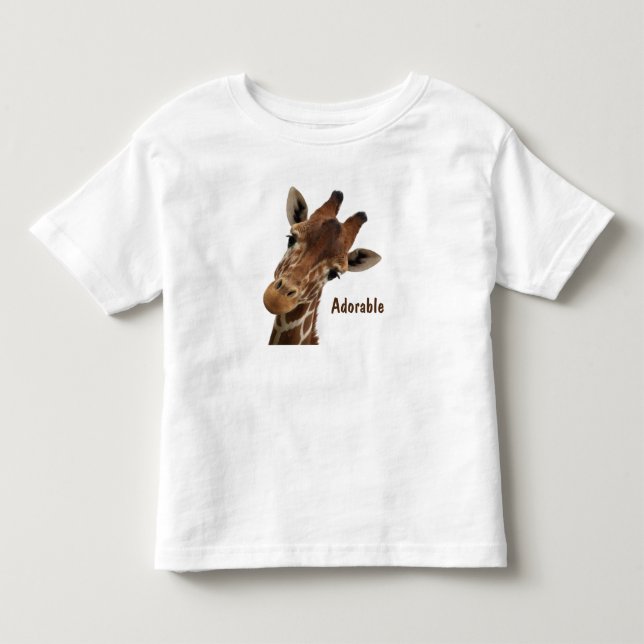 Adorable Giraffe Toddler T-Shirt (Front)