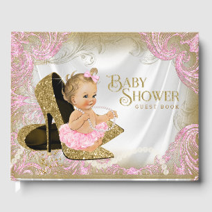 Adorable Girl Baby Shower Guest Book