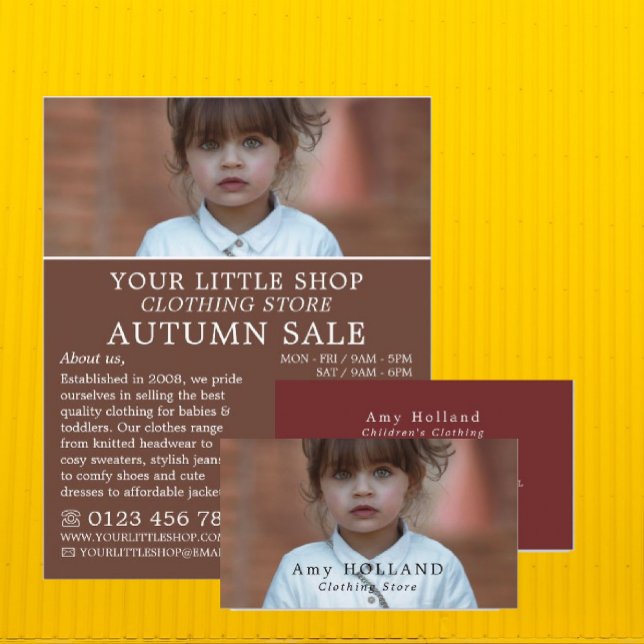Adorable Girl, Children's Clothing Store Advert Flyer (Creator Uploaded)
