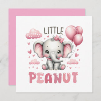 Adorable Girl Little Peanut Invitation