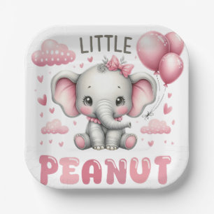 Adorable Girl Little Peanut Paper Plate