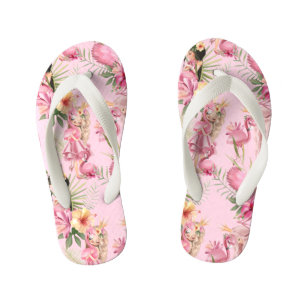 Adorable Girls And Flamingos  Kid's Jandals