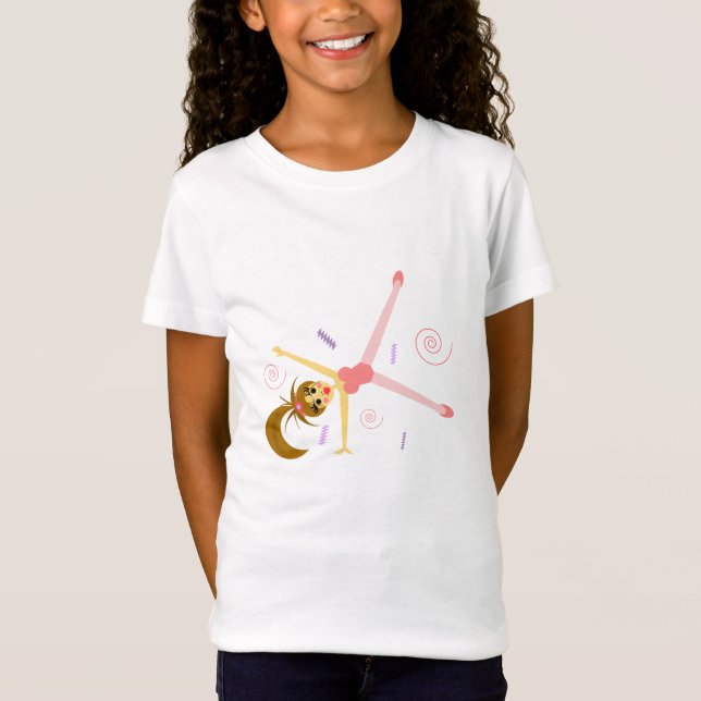 Adorable Girls Gymnastics T-Shirt (Front)