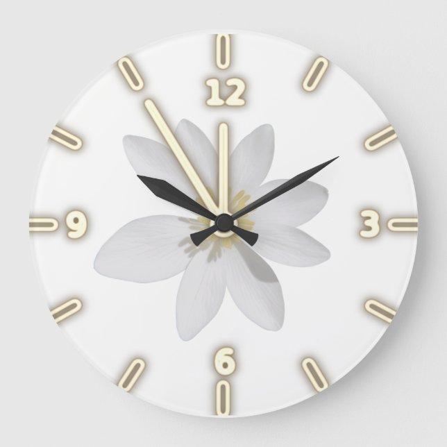 Adorable Girly,Daisy ,White Large Clock (Front)