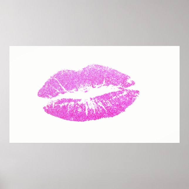 Adorable Glittery Lips,Kiss Poster (Front)