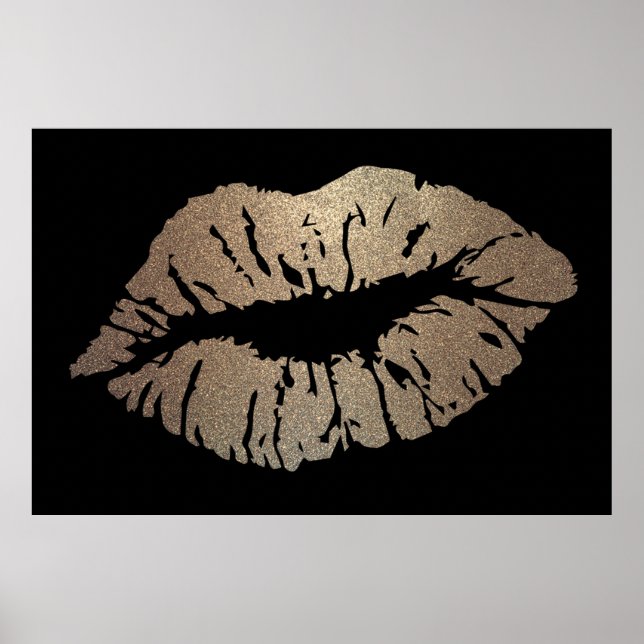 Adorable Glittery Lips,Kiss Poster (Front)